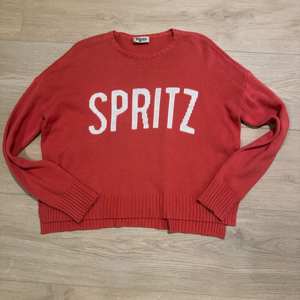 Show Me Your MuMu Red Crew Neck Sweater